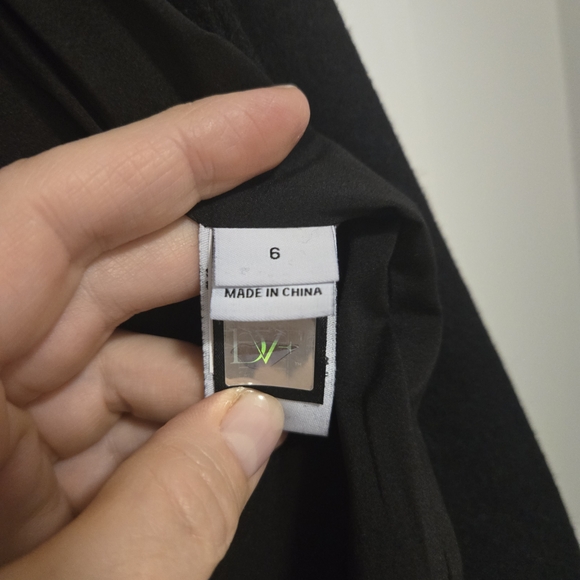 Diane Von Furstenberg Black and Brown Trench Coat - Picture 2 of 3